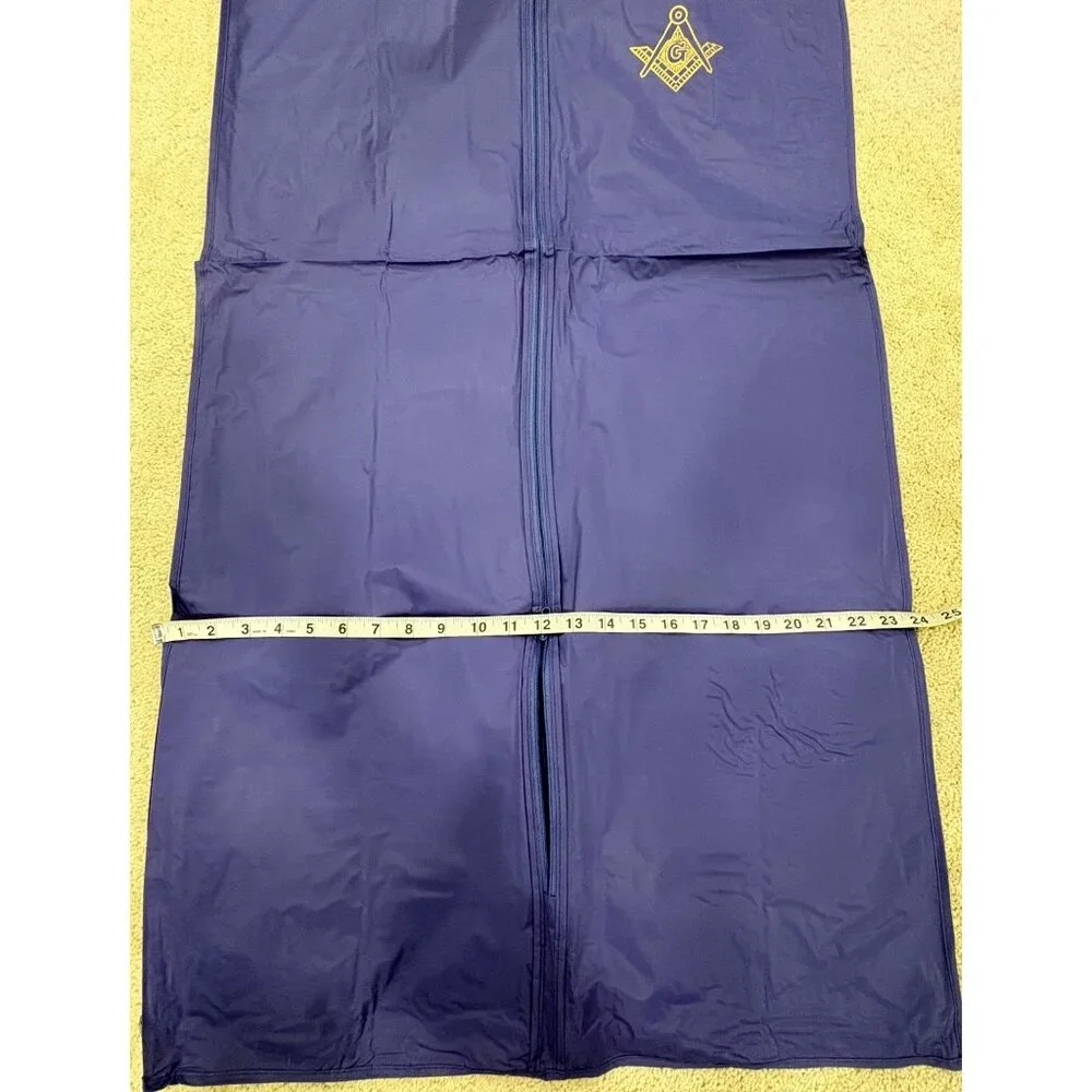 Masonic Garment Bag With Zipper & Freemason Logo In Royal Blue